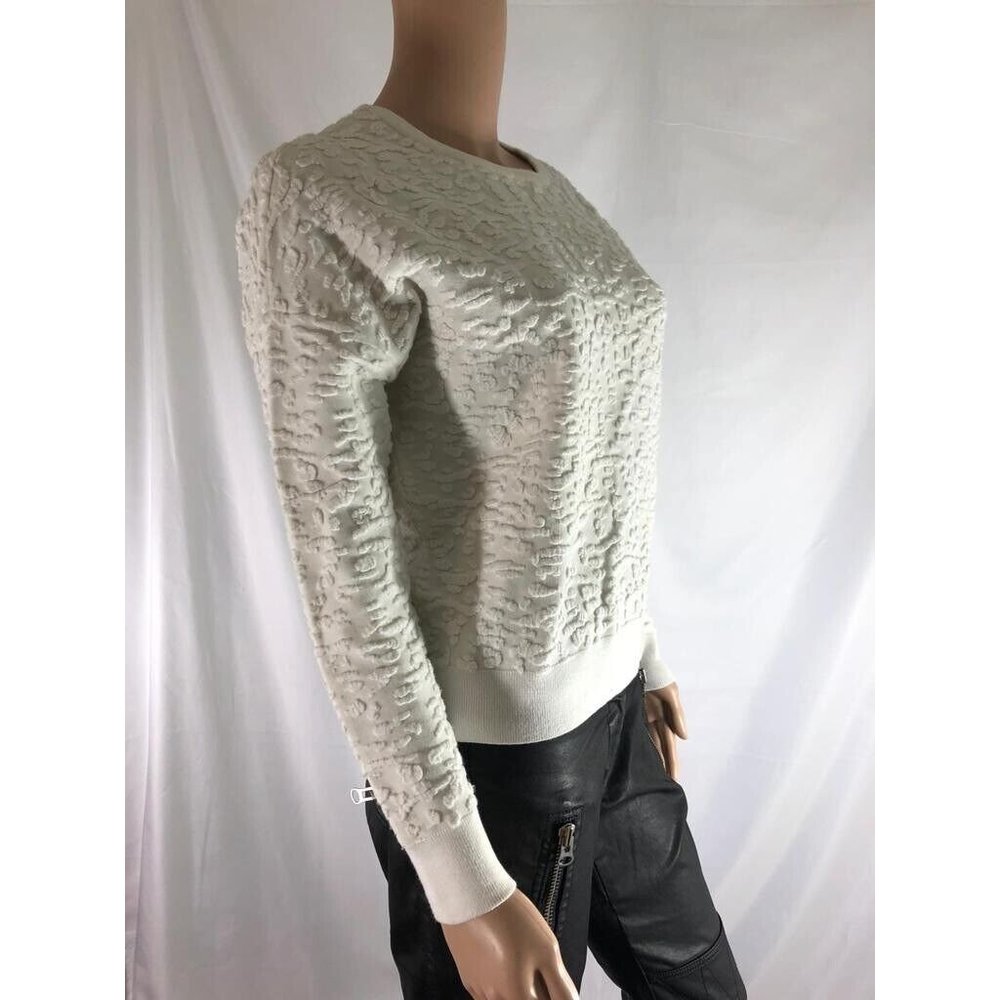 Marciano Women's Sweater Pullover Hoodie White Crew Neck Long Sleeves Size S - Picture 7 of 9